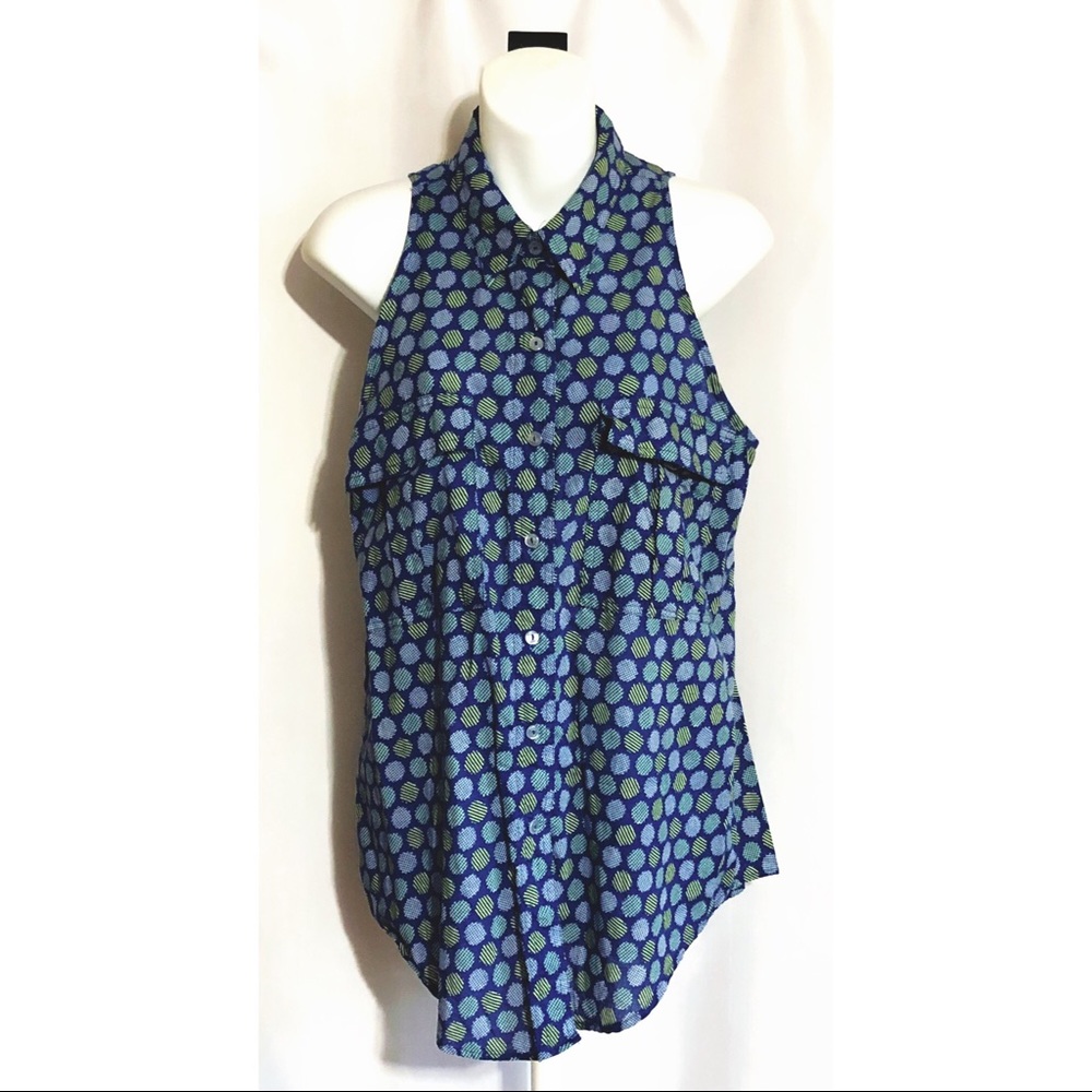 Porridge Summer Affairs Button Down Sleeveless Top